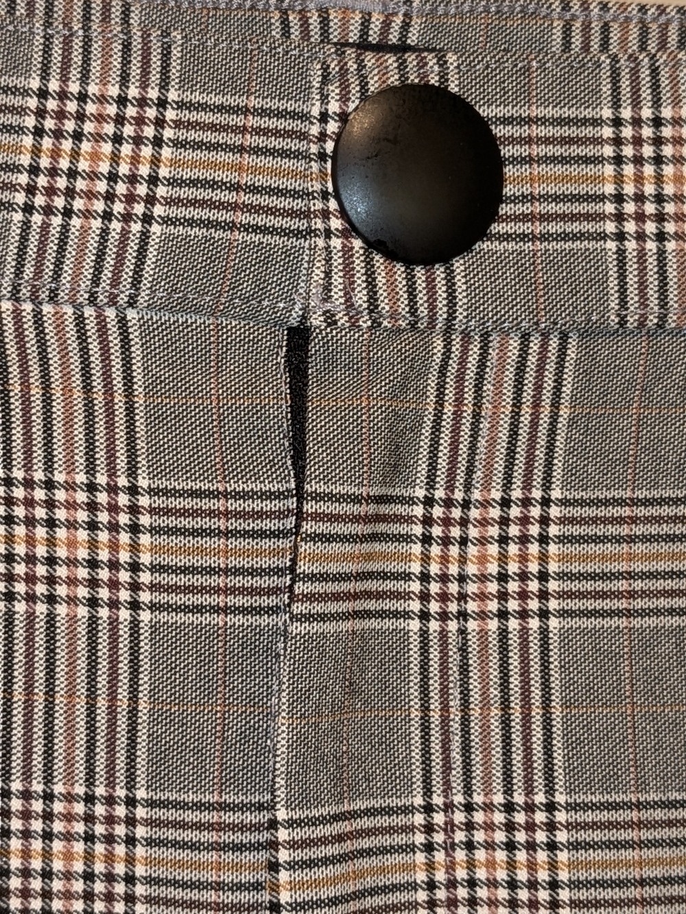 Zara Plaid Ankle Pants in Gray and Black